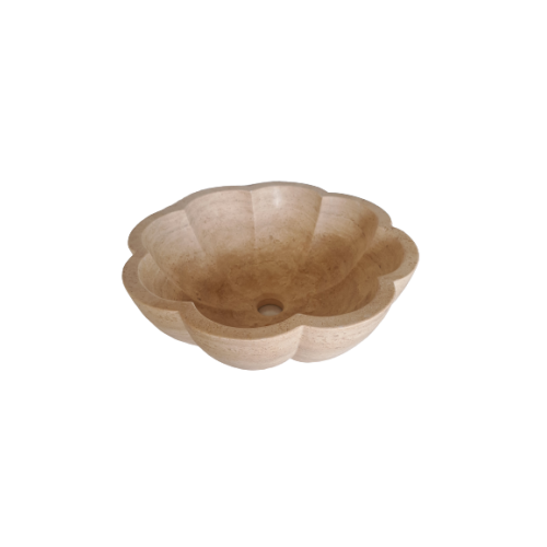 Traverten Papatya Model Lavabo