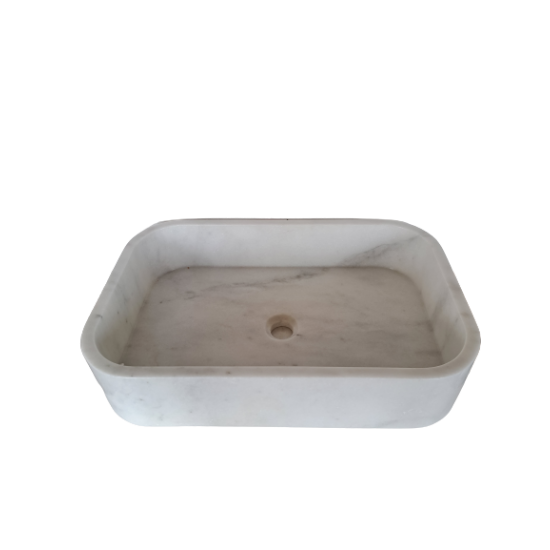 Beyaz içi geniş lavabo