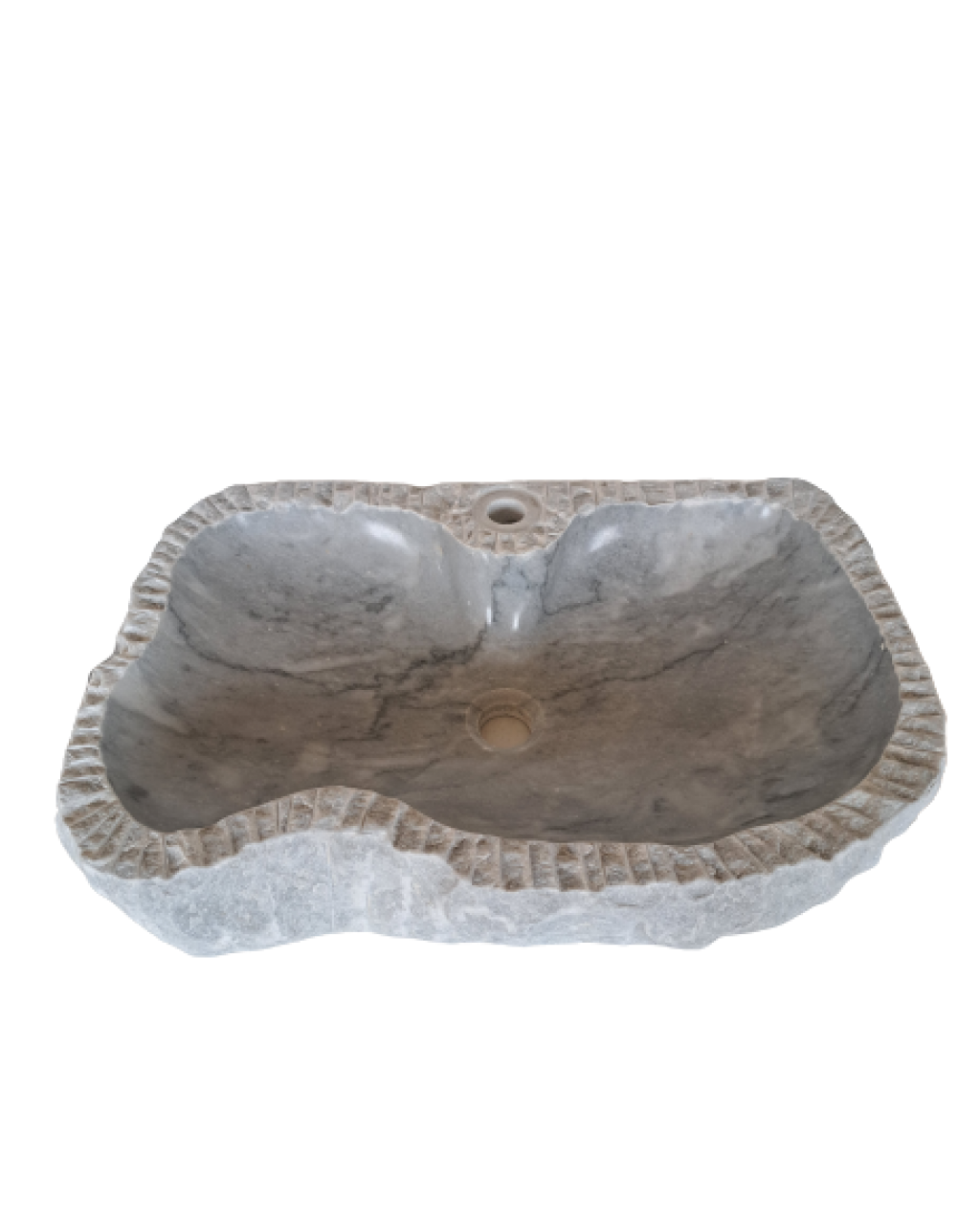 Afyon Gri Doğal Patlatmalı Mermer Lavabo