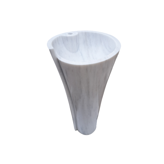 Beyaz Mermer Dikey Lavabo