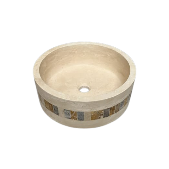 Mozaikli Silindir Lavabo Mozaikli Silindir Lavabo