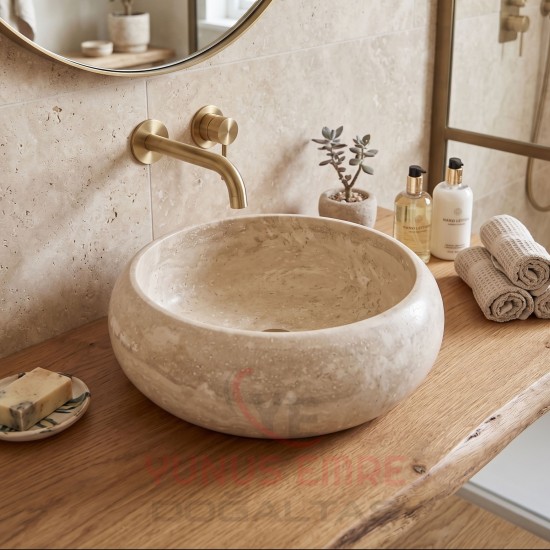Traverten Teker Lavabo