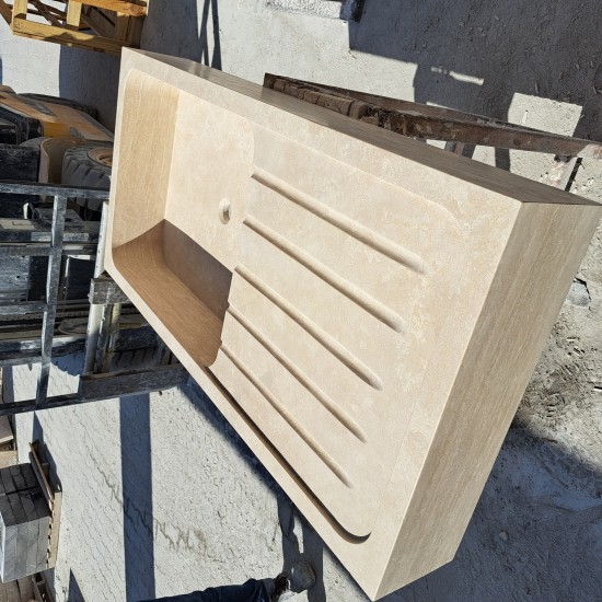 Traverten içi geniş lavabo